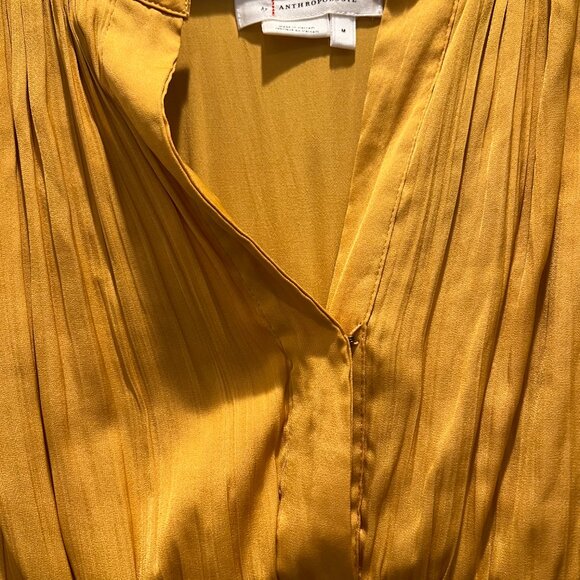 Anthropologie Gold Maxi Dress - Picture 3 of 4
